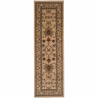 Amelia Ivory Green Oriental Persian Traditional Rug - Free Shipping