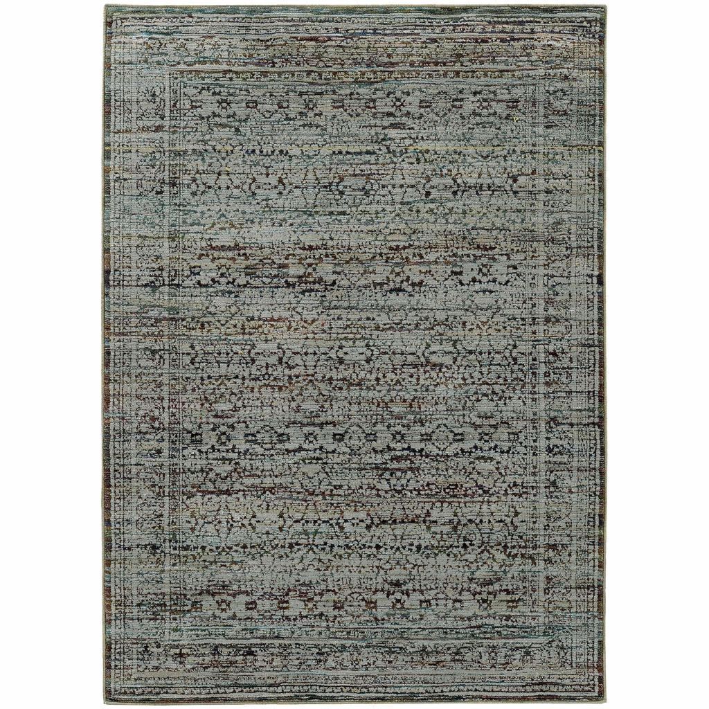 Andorra Blue Purple Oriental Distressed Traditional Rug - Free Shipping