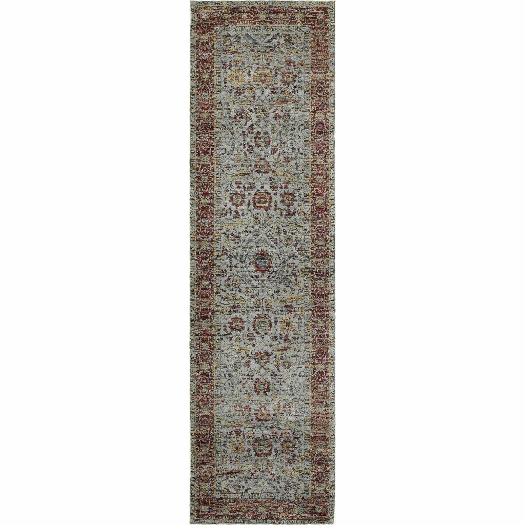 Woven - Andorra Blue Red Oriental Persian Traditional Rug