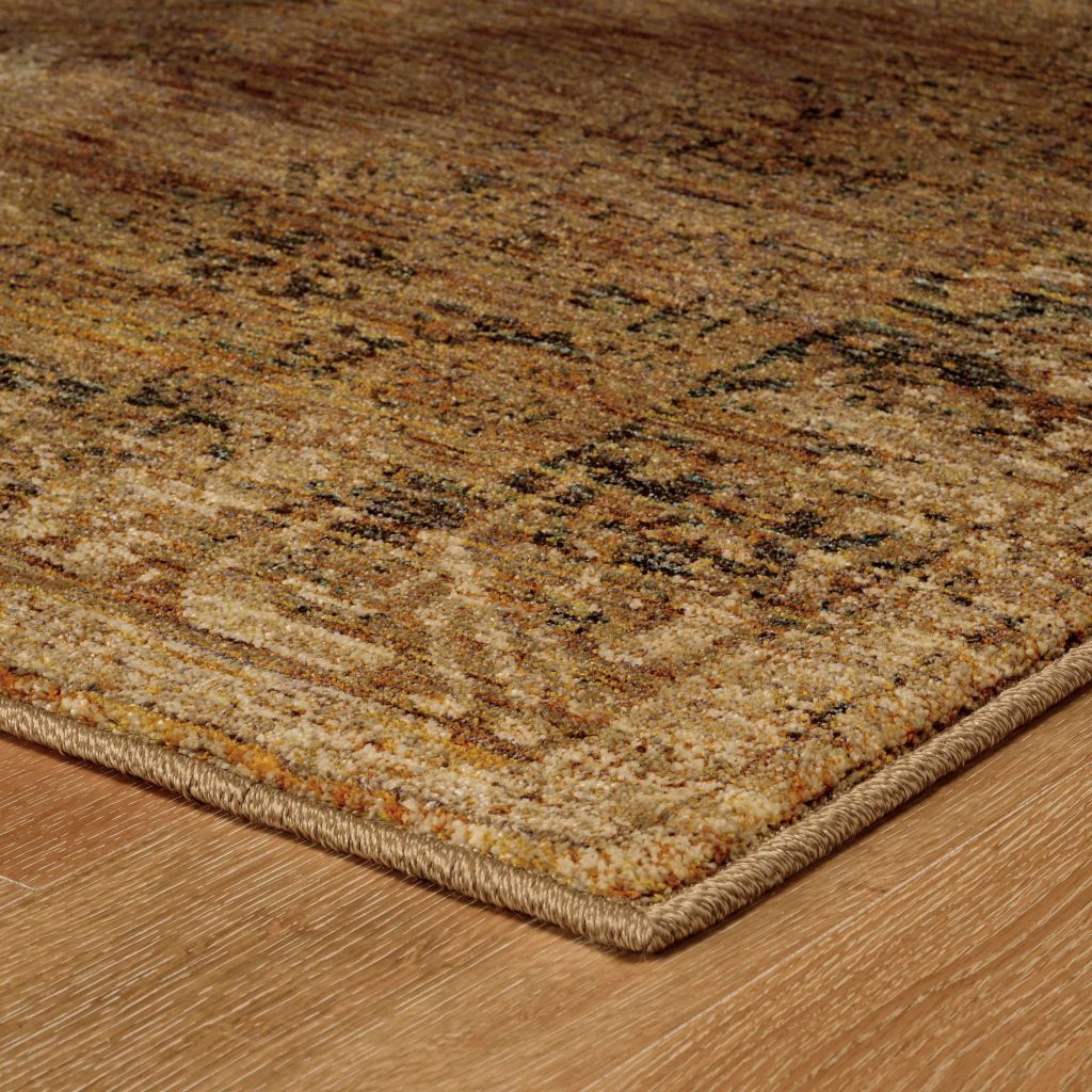 Woven - Andorra Gold Brown Oriental Distressed Traditional Rug