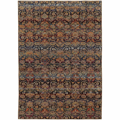 Andorra Multi Blue Abstract Ombre Transitional Rug - Free Shipping