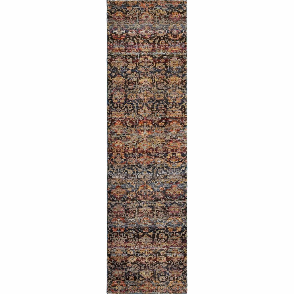 Woven - Andorra Multi Blue Abstract Ombre Transitional Rug