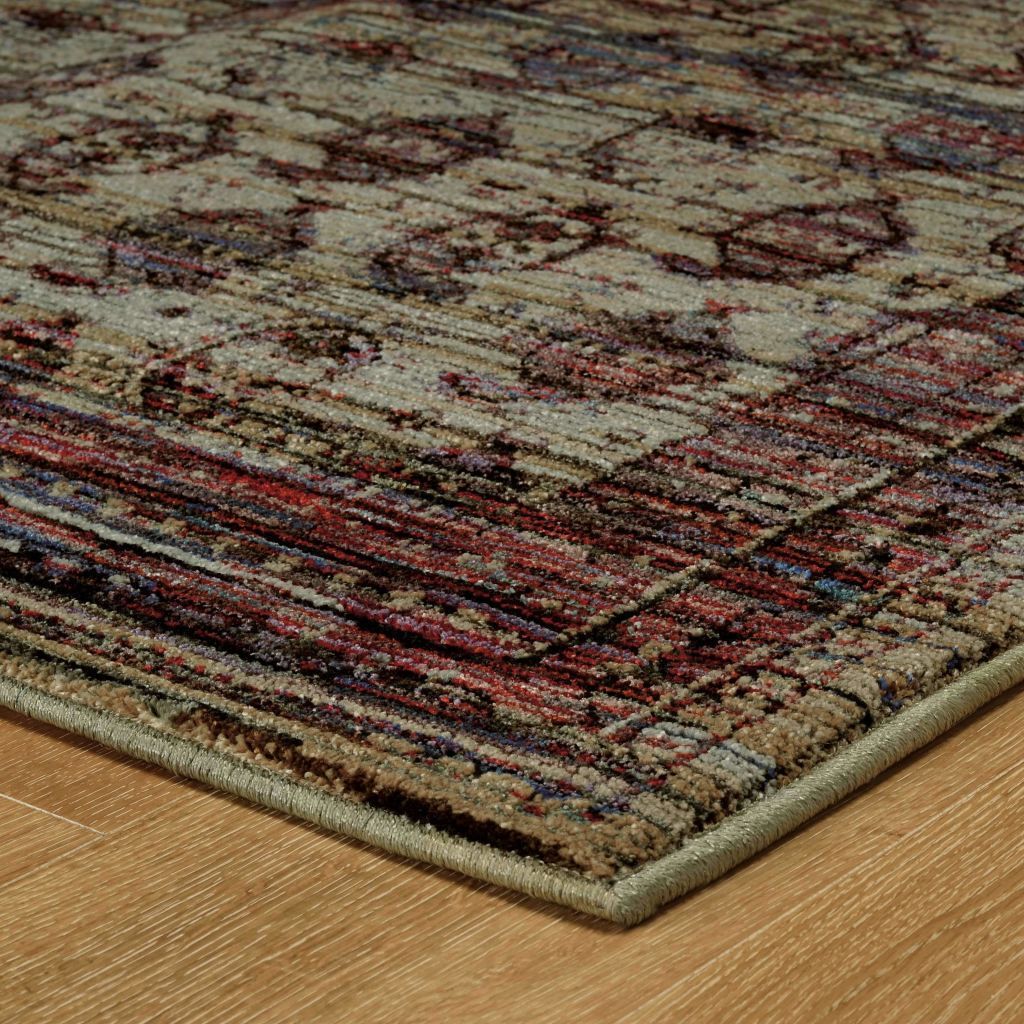 Woven - Andorra Multi Red Oriental Distressed Traditional Rug
