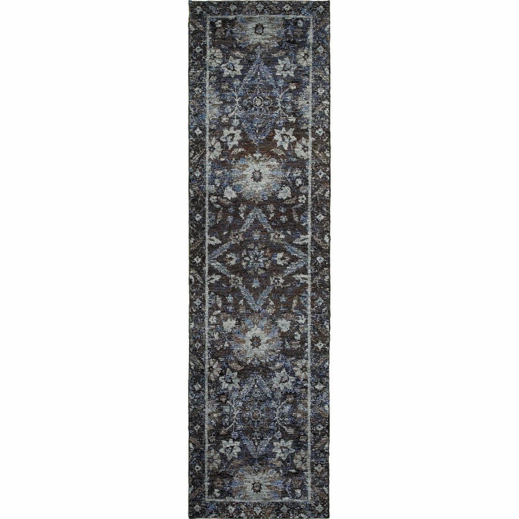Woven - Andorra Navy Blue Oriental Overdyed Traditional Rug