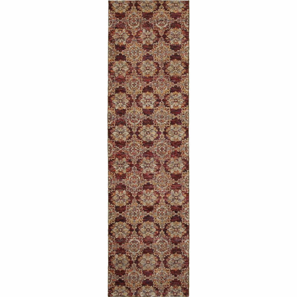 Woven - Andorra Red Gold Oriental Medallion Traditional Rug