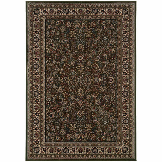 Ariana Green Ivory Oriental Traditional Traditional Rug - Free Shipping