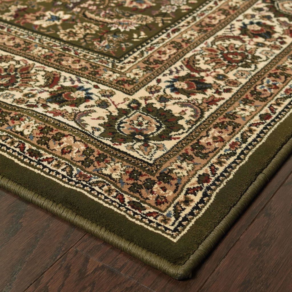 Woven - Ariana Green Ivory Oriental Traditional Traditional Rug