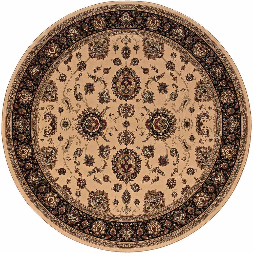 Woven - Ariana Ivory Black Oriental Traditional Traditional Rug