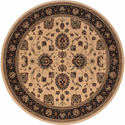 Woven - Ariana Ivory Black Oriental Traditional Traditional Rug