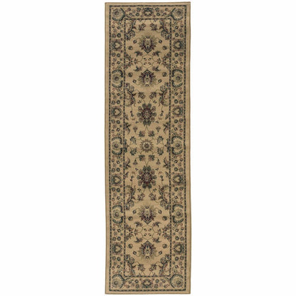 Woven - Ariana Ivory Green Oriental Traditional Traditional Rug