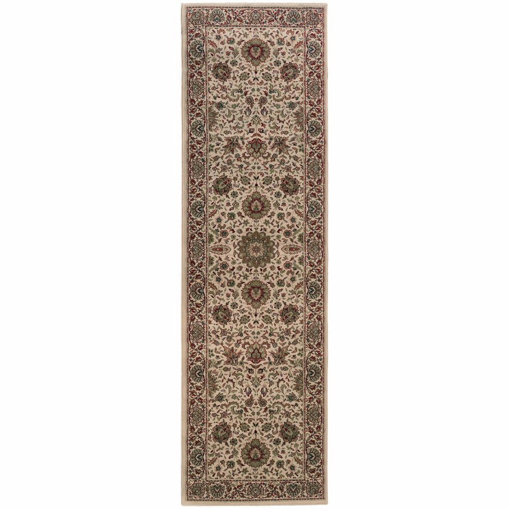 Woven - Ariana Ivory Green Oriental Traditional Traditional Rug