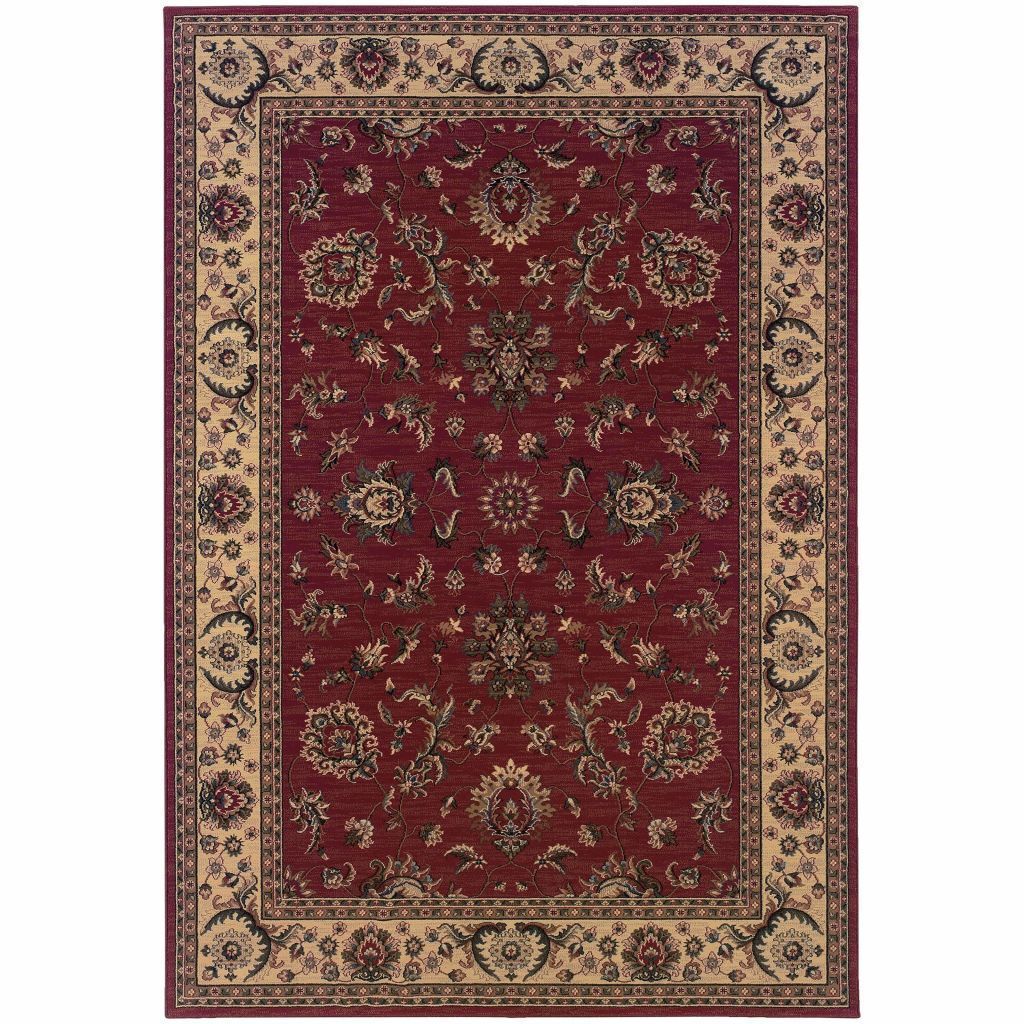 Ariana Red Ivory Oriental Traditional Traditional Rug - Free Shipping