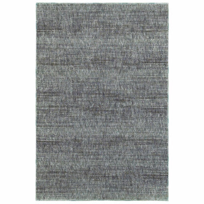 Atlas Blue Grey Solid Distressed Casual Rug - Free Shipping
