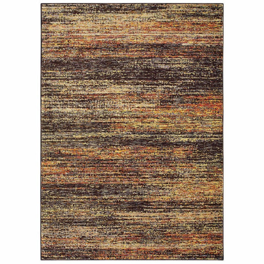 Atlas Gold Charcoal Abstract Distressed Casual Rug - Free Shipping