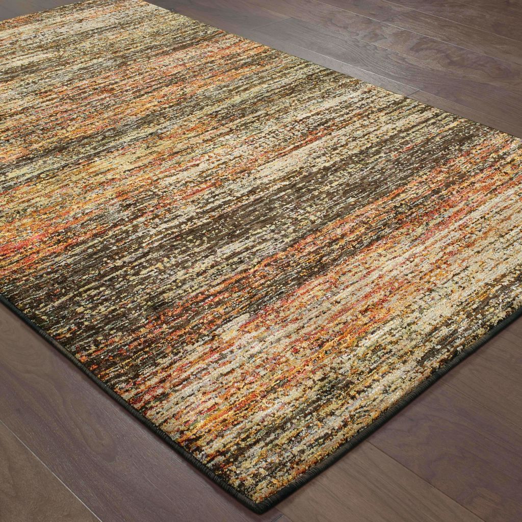 Woven - Atlas Gold Charcoal Abstract Distressed Casual Rug