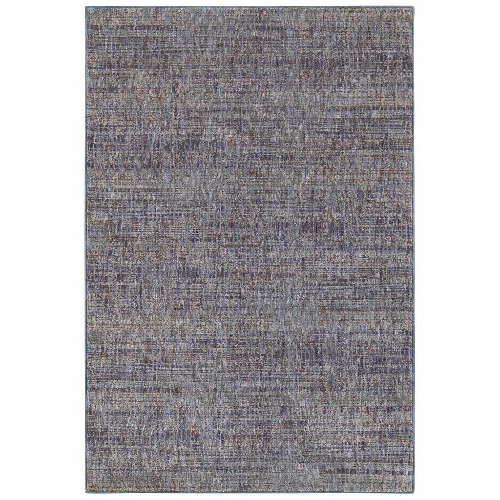 Atlas Purple Grey Solid Distressed Casual Rug - Free Shipping