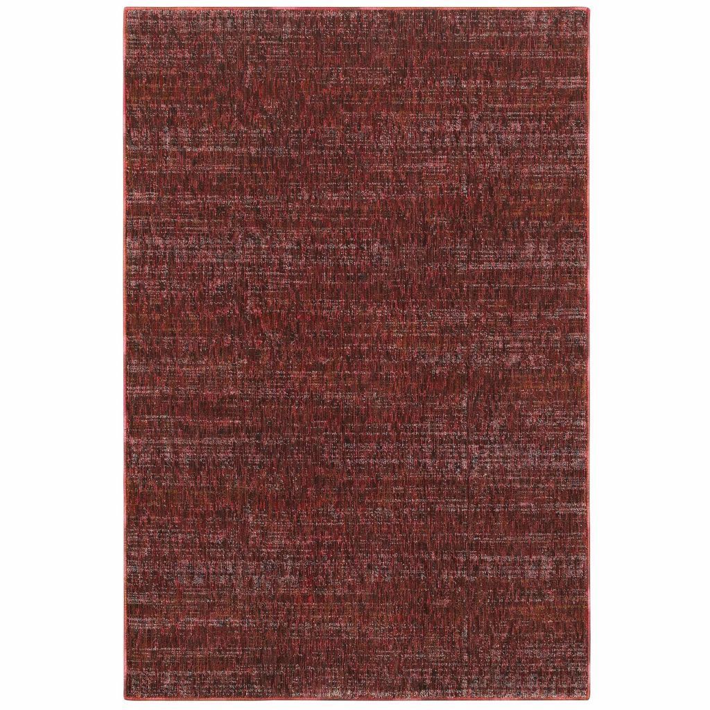 Atlas Red Rust Solid Distressed Casual Rug - Free Shipping