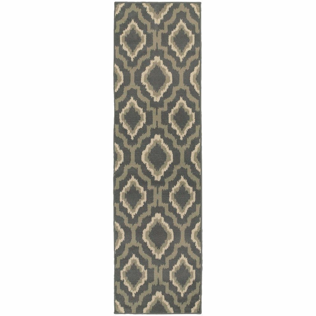 Woven - Brentwood Charcoal Grey Geometric Ikat Transitional Rug