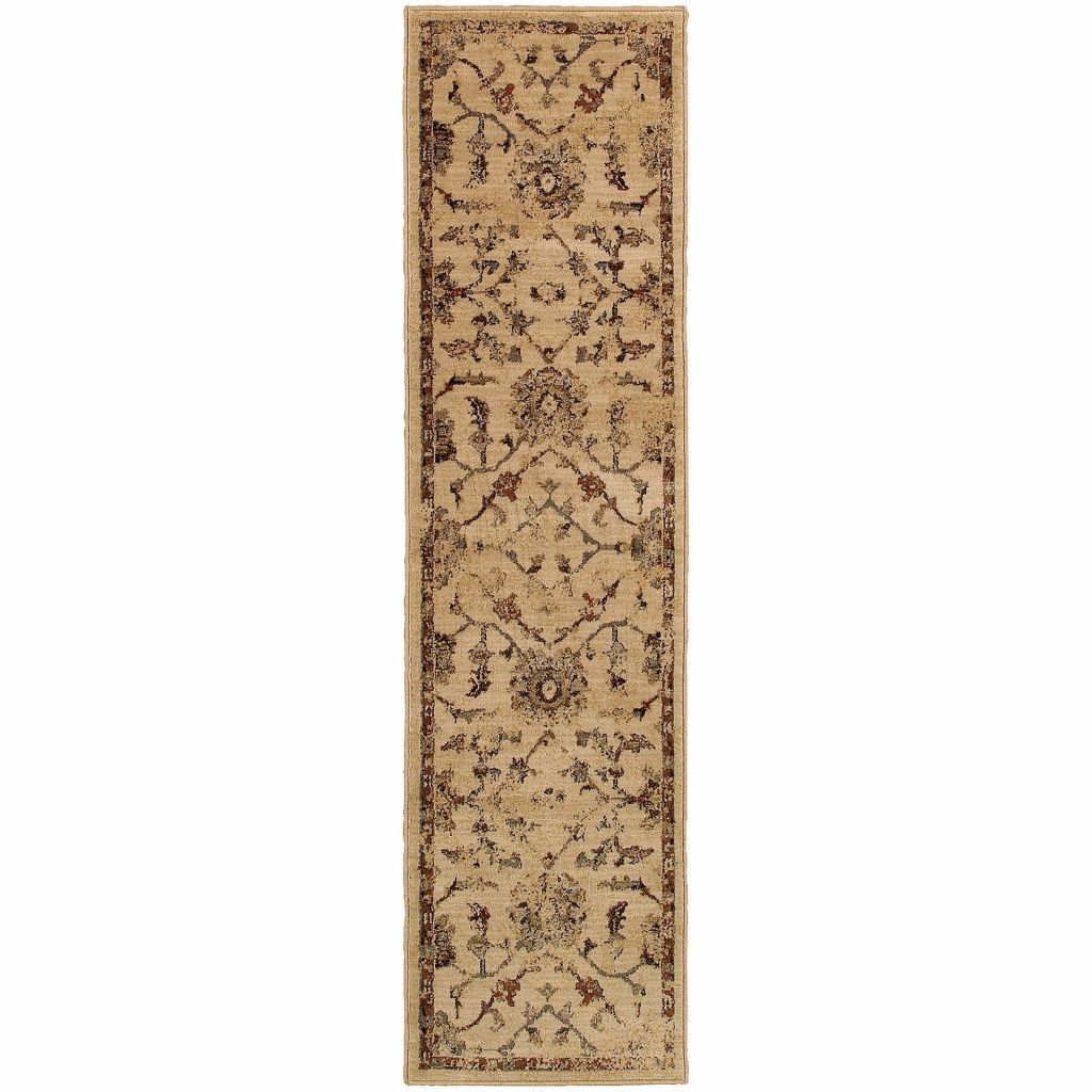 Woven - Casablanca Ivory Beige Oriental Floral Traditional Rug