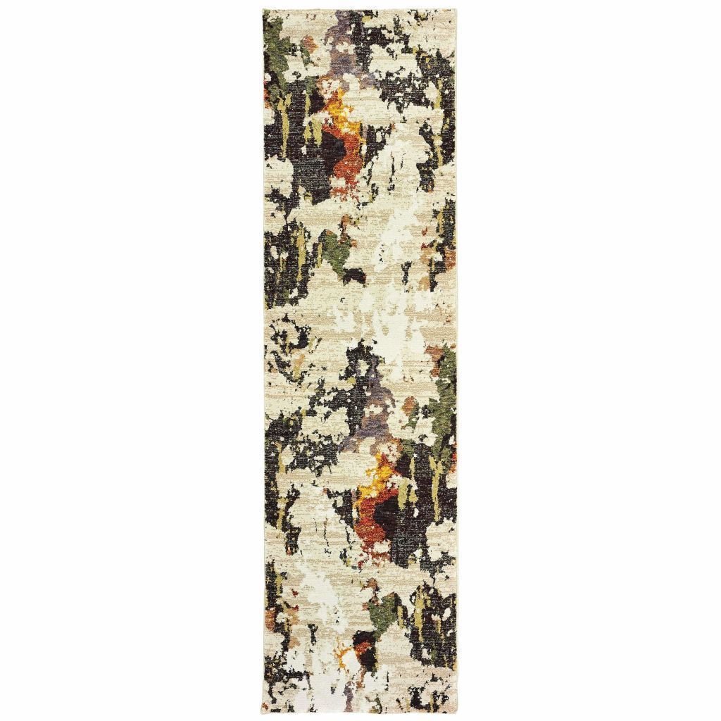 Woven - Evolution Beige Charcoal Abstract Abstract Contemporary Rug