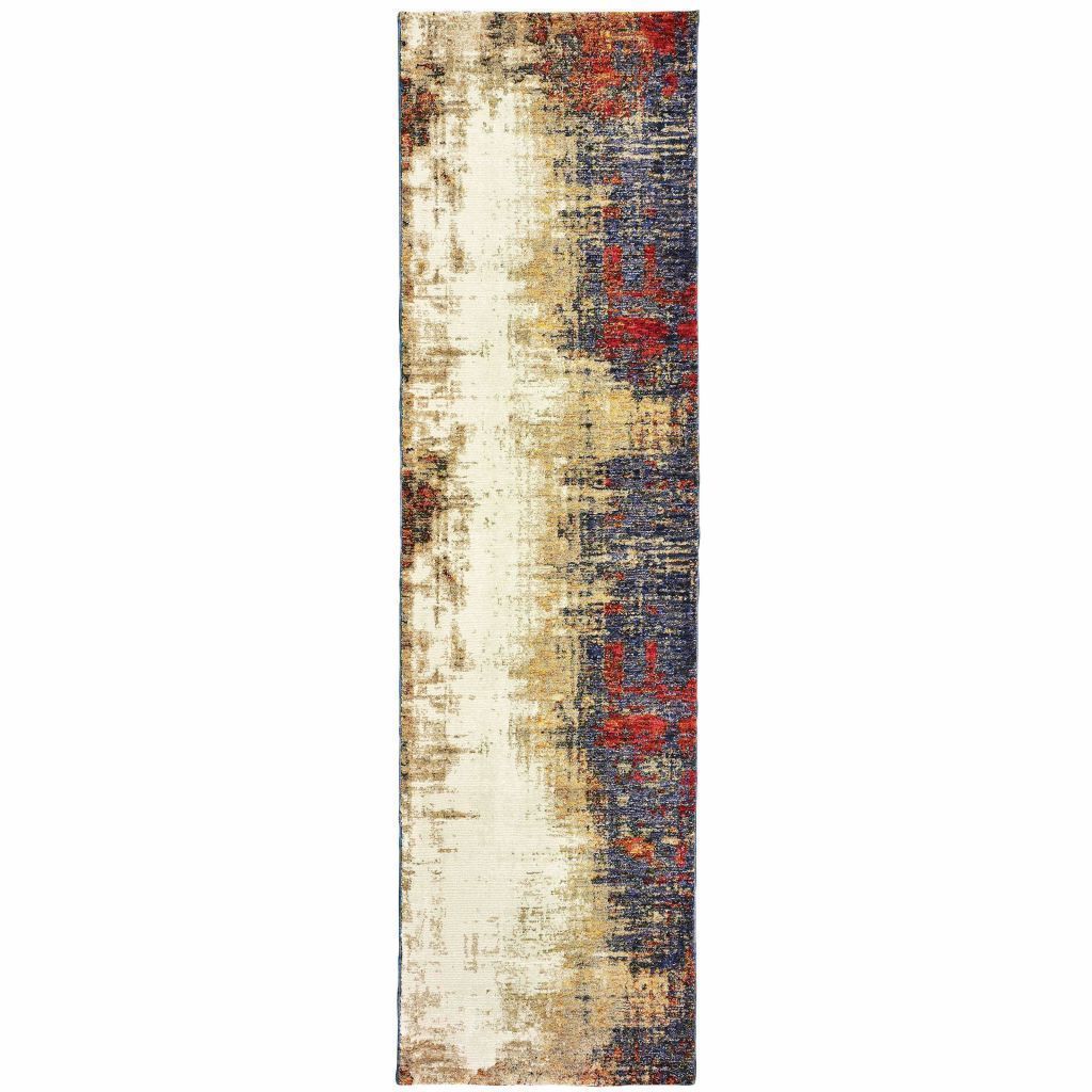 Woven - Evolution Ivory Multi Abstract Abstract Contemporary Rug