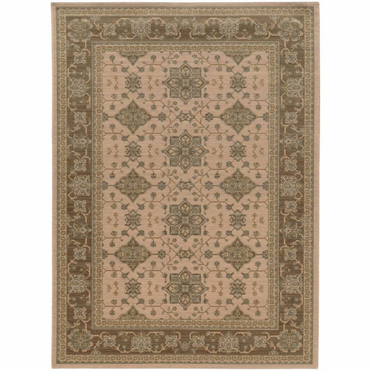 Foundry Beige Sand Oriental Persian Traditional Rug - Free Shipping