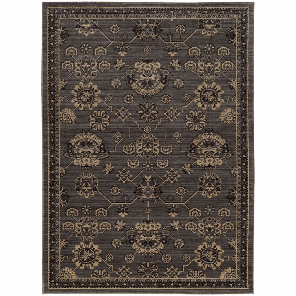 Foundry Grey Charcoal Oriental Persian Traditional Rug - Free Shipping