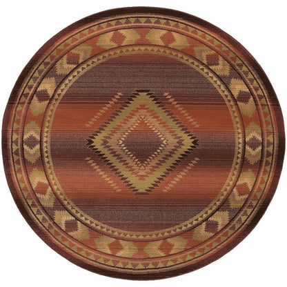 Woven - Generations Red Beige Southwest/Lodge  Transitional Rug