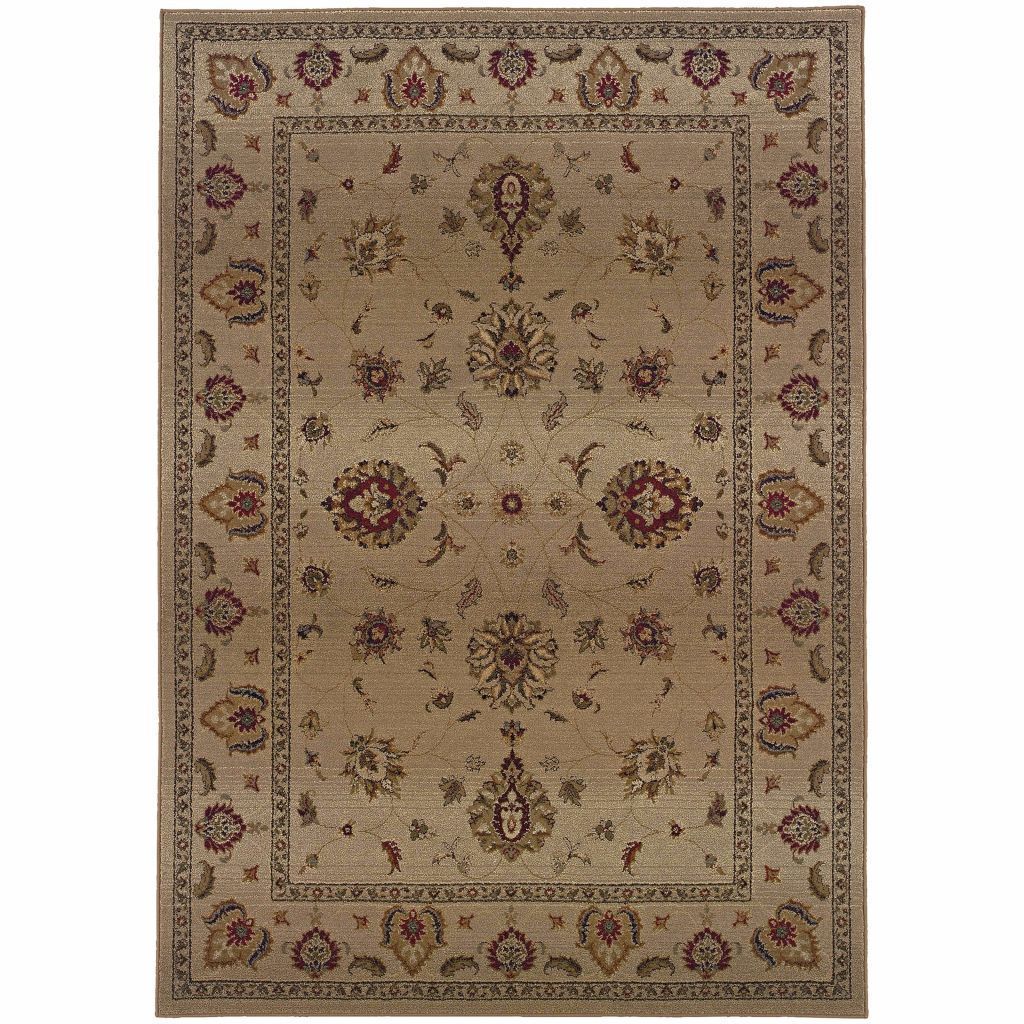 Genesis Beige Red Oriental Persian Traditional Rug - Free Shipping