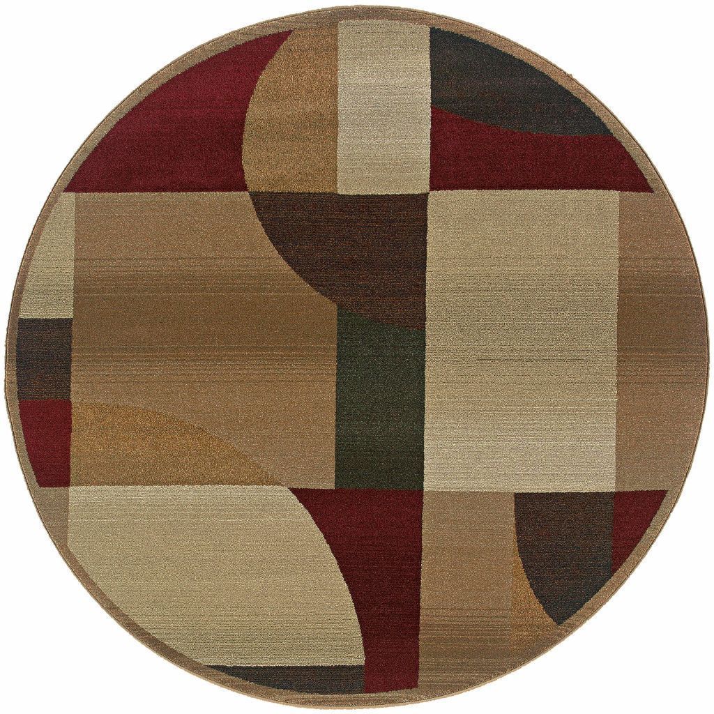Woven - Genesis Tan Brown Abstract  Contemporary Rug