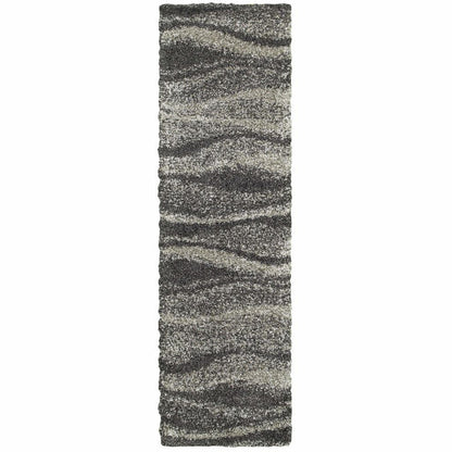Woven - Henderson Grey Charcoal Abstract Stripe Transitional Rug