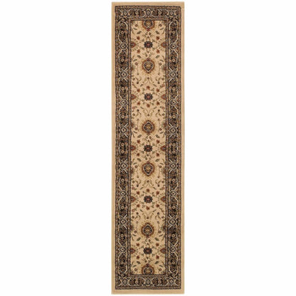 Woven - Hudson Beige Black Oriental Persian Traditional Rug
