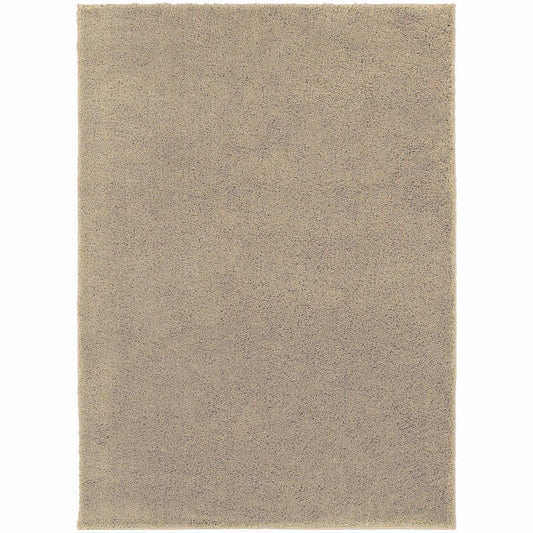 Impressions Beige  Solid  Contemporary Rug - Free Shipping