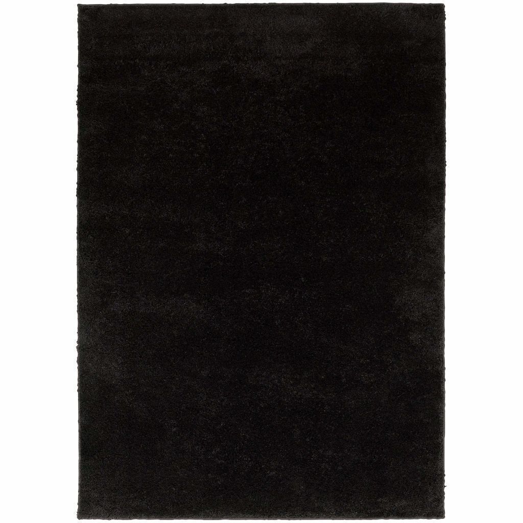Impressions Black  Solid  Contemporary Rug - Free Shipping