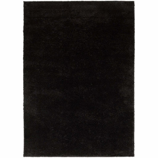Impressions Black  Solid  Contemporary Rug - Free Shipping