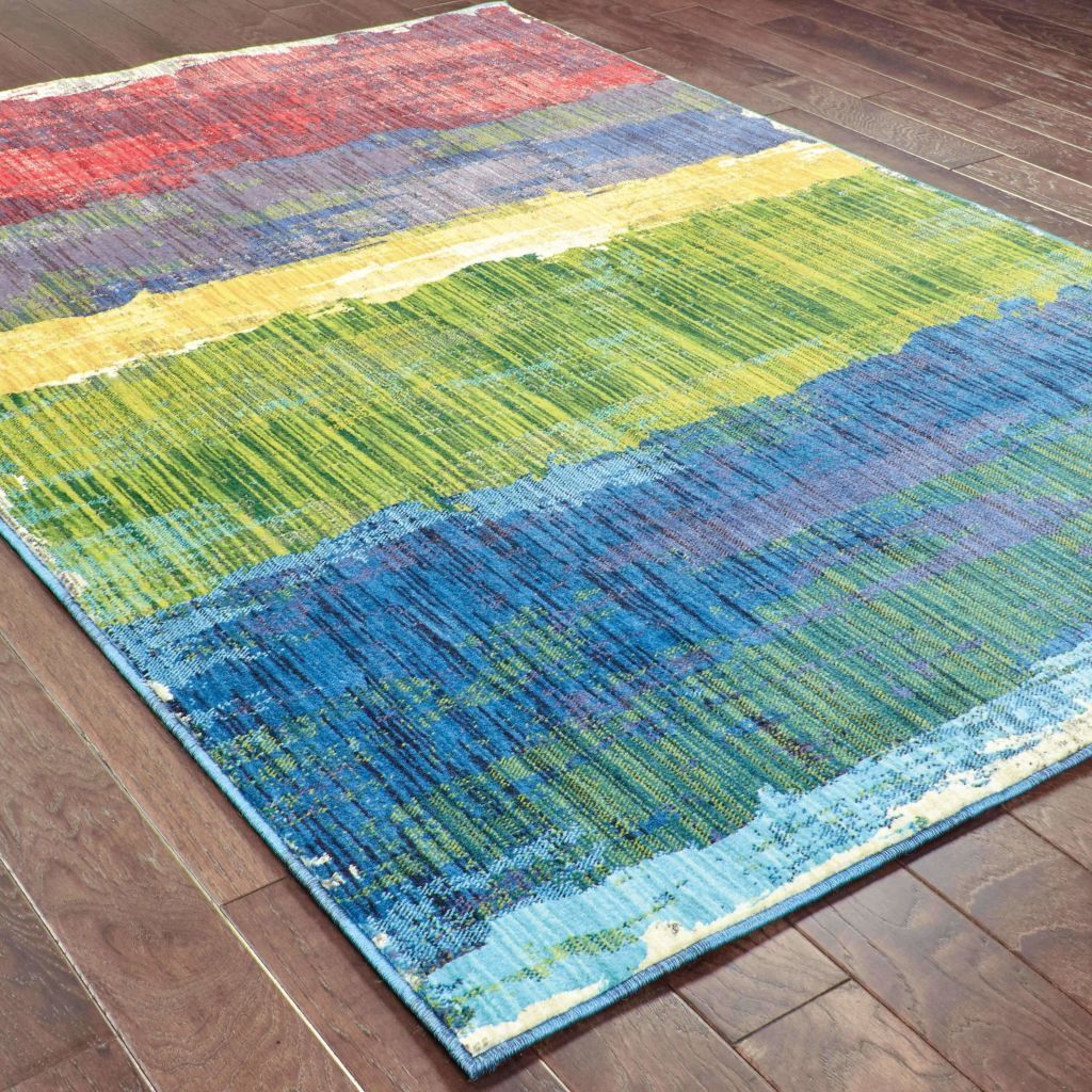 Woven - Joli Multi Multi Abstract Distressed Contemporary Rug