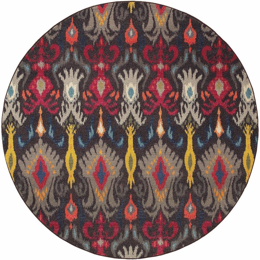 Woven - Kaleidoscope Grey Multi Abstract Floral Transitional Rug