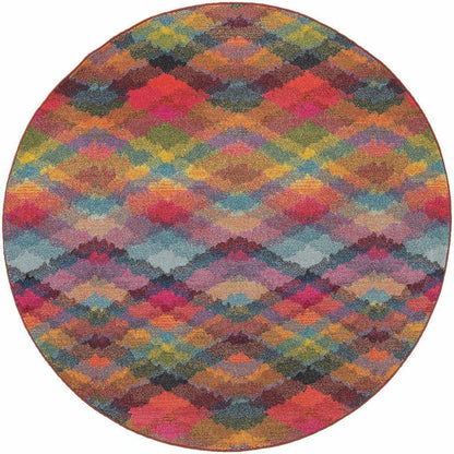 Woven - Kaleidoscope Multi Pink Geometric Argyle Transitional Rug