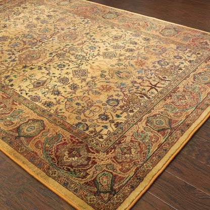 Woven - Kharma Beige Red Oriental Persian Traditional Rug