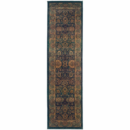 Woven - Kharma Blue Beige Oriental Persian Traditional Rug