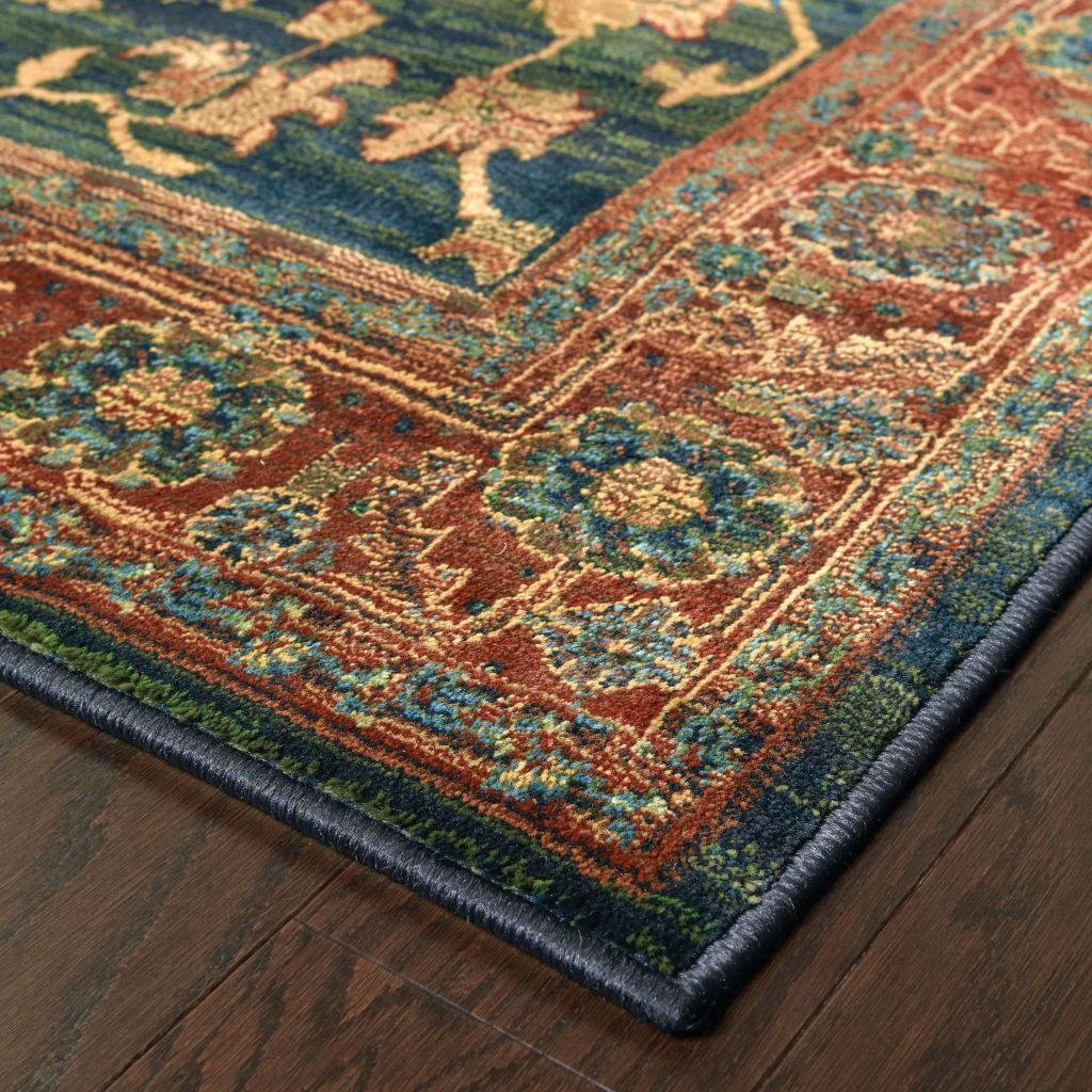 Woven - Kharma Blue Red Oriental Persian Traditional Rug