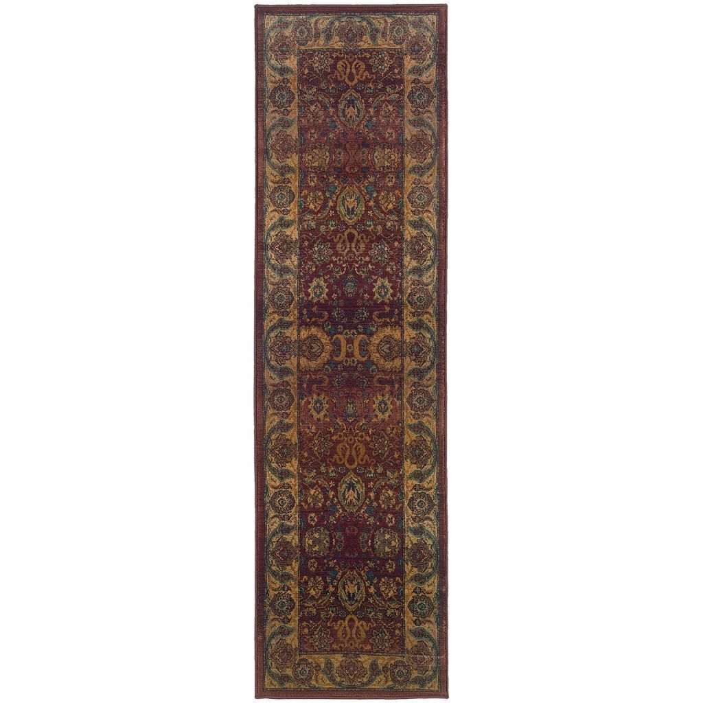 Woven - Kharma Red Gold Oriental Persian Traditional Rug
