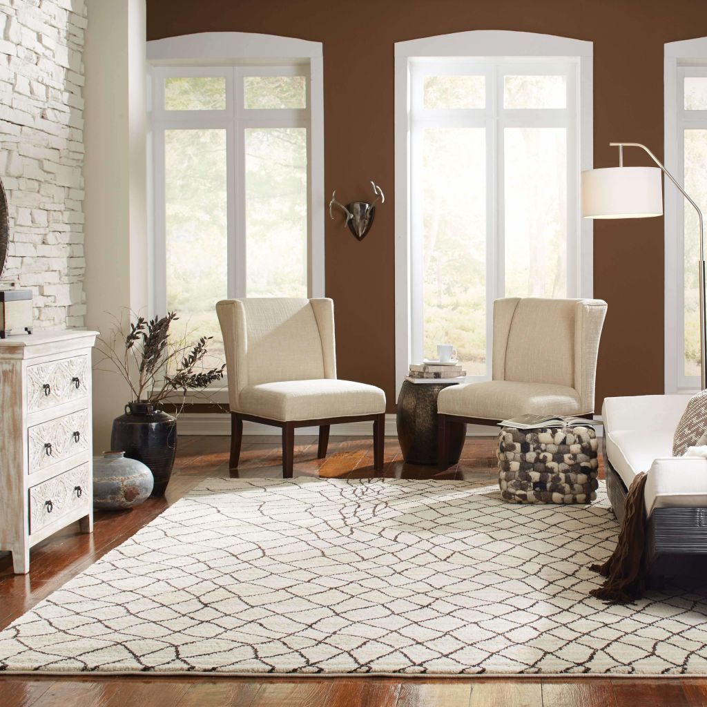 Woven - Marrakesh Ivory Brown Tribal  Transitional Rug